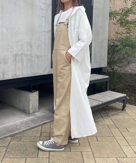 ワイド7分袖ロングシャツ(ホワイト)