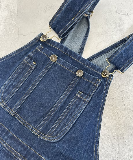 デニムサロペットパンツ（ワンウォッシュ)