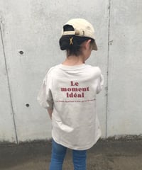 【kids】バックプリントロゴtシャツ・ライトベージュ(110〜150)