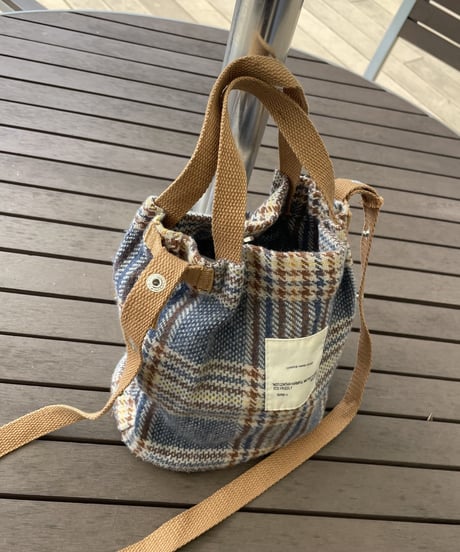 グレンチェック柄2wayミニバッグ