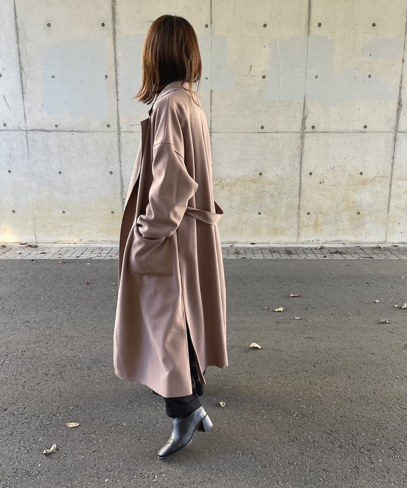 サイドスリットロングチェスターコート | COPINE