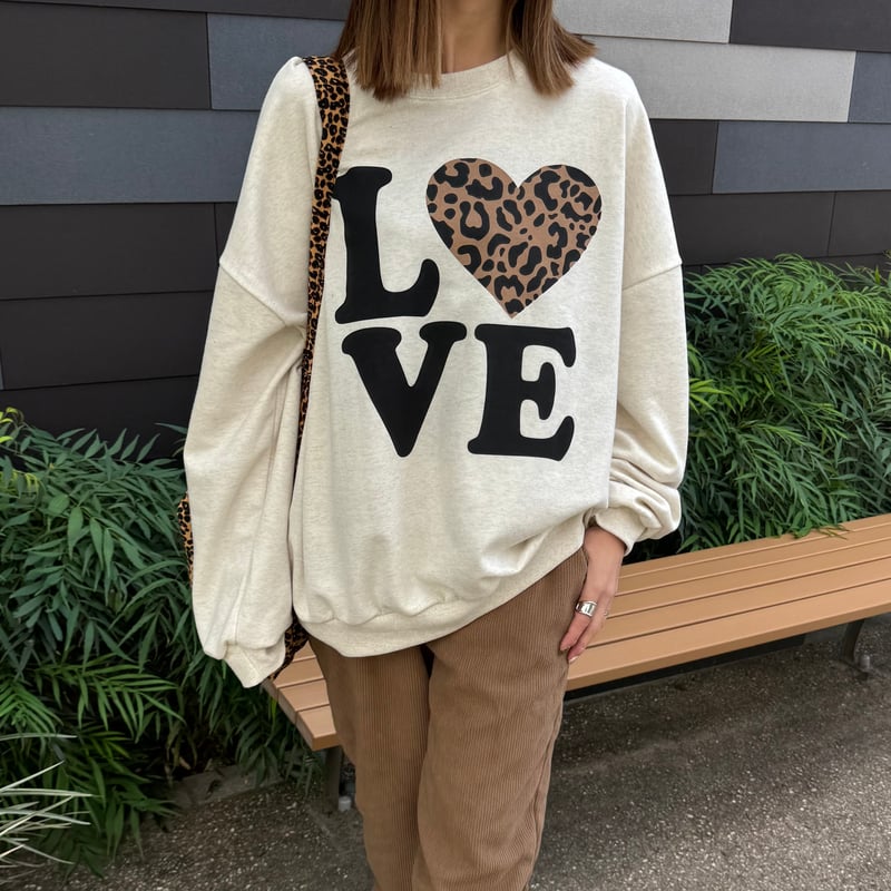 レオパードプリントスウェット(オートミール) | COPINE