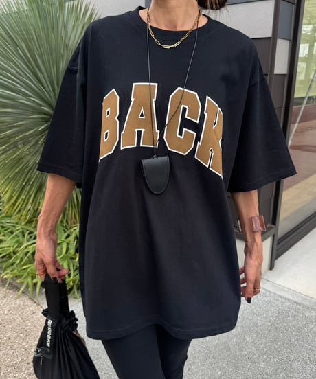 BACKコットンtシャツ(ブラック)