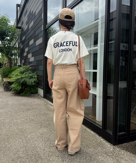 バックプリントtシャツ(ナチュラル)
