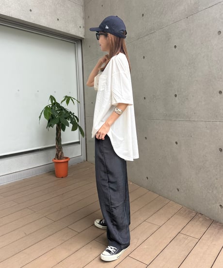 ワッシャーサテンパンツ(ブラック)