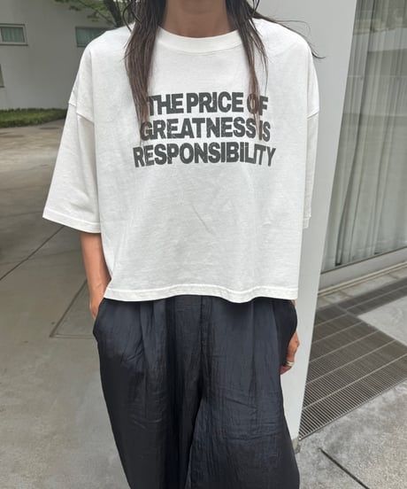 ピグメント加工ロゴプリントtシャツ (オフホワイト)