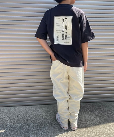 【kids】ストレッチ入り！ウエストゴムツイルテーパードパンツ・アイボリー(110~150)