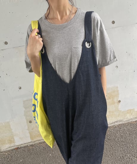シンプルロングTシャツ(グレー）