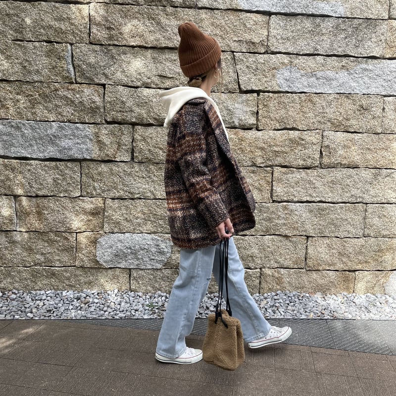 チェック柄ショートコート | COPINE