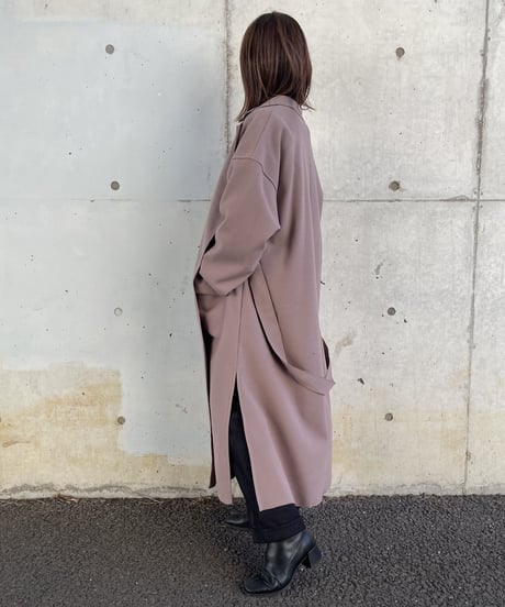 サイドスリットロングチェスターコート