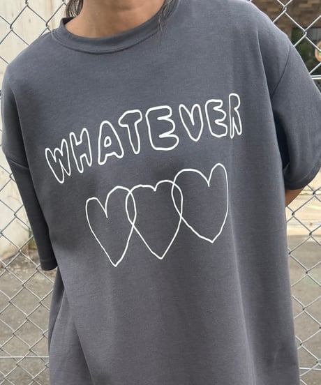 手描き風ハートロゴTシャツ(チャコール)
