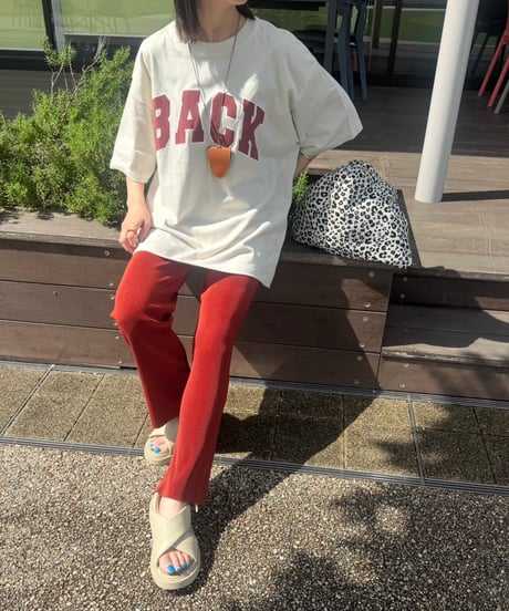 BACKコットンtシャツ(ベージュ)