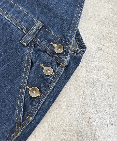 デニムサロペットパンツ（ワンウォッシュ)