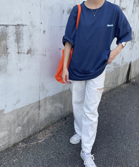 シンプルロゴビッグシルエットTシャツ(ネイビー)