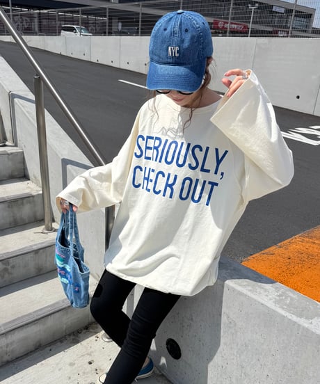 フロント＆バックロゴビッグロンT(アイボリー)