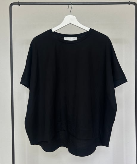 接触冷感バックロングTシャツ(ブラック)