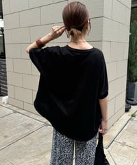 接触冷感バックロングTシャツ(ブラック)