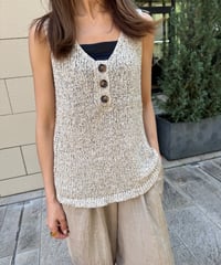 メッシュ編みノースリーブ(3color)