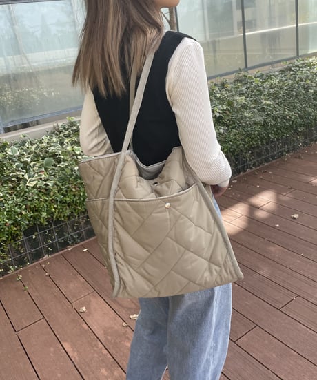キルティング2WAYトートバッグ(3color)
