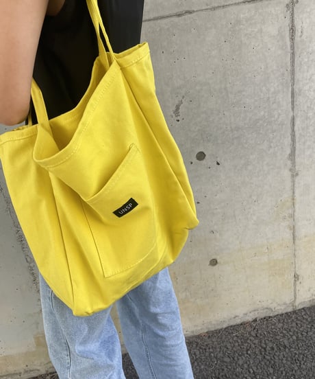 カラーキャンバストートバッグ (イエロー)