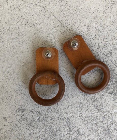ウッドデザインピアス（2type）
