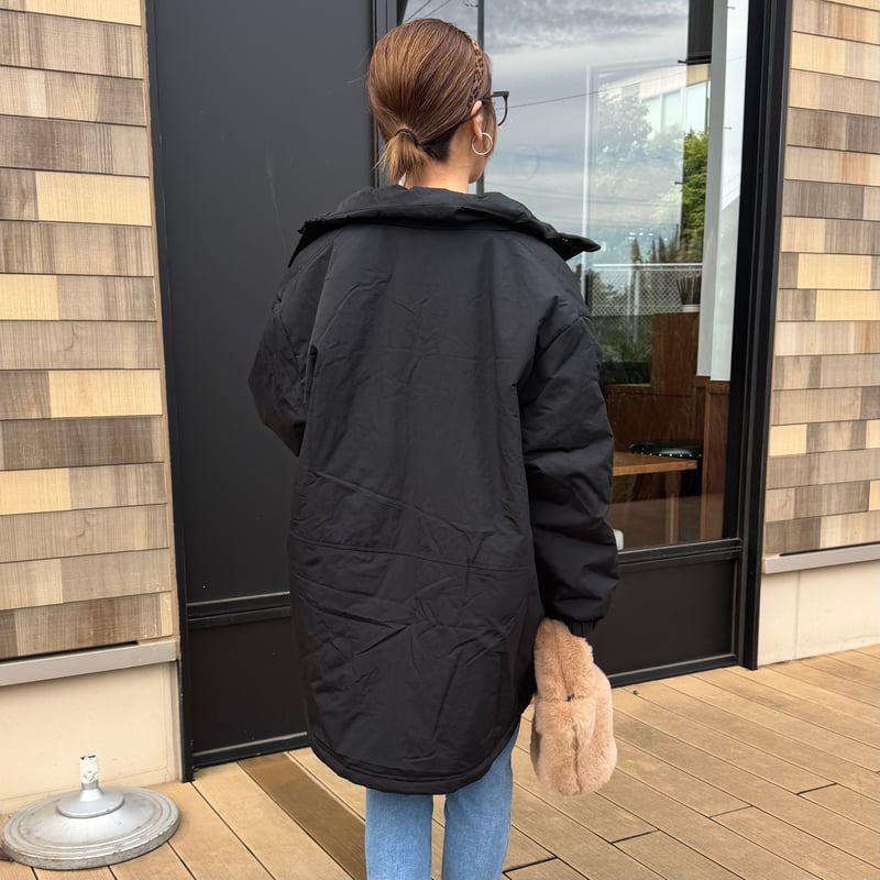 cop. copine ブラック 中綿ジャケット　レディース　メンズ cop. copine ブラック 中綿ジャケット レディース メンズ ルーズ