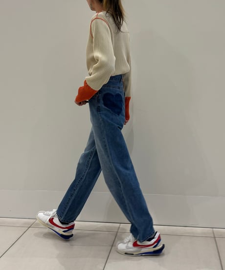 ヒップハートデザインデニムパンツ(ブルー)