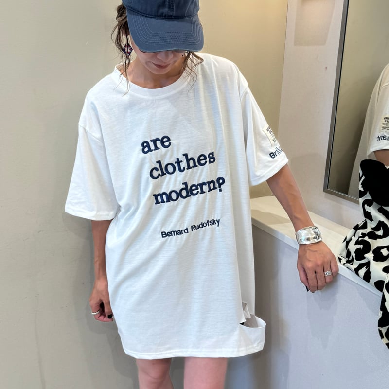 刺繍ロゴダメージビッグTシャツ(ホワイト) | COPINE 刺繍ロゴダメージビッグTシャツ(ホワイト) | COPINE