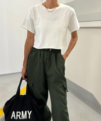 シンプルショート丈Tシャツ(ホワイト)