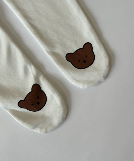 【kids】クマさんプリントタイツ(2color・2size)