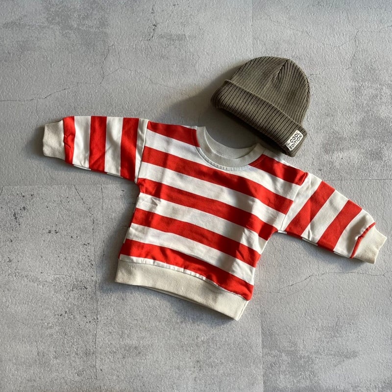 kids】太ボーダースウェット(3color/3size) | COPINE kids】太ボーダースウェット(3color/3size) | COPINE