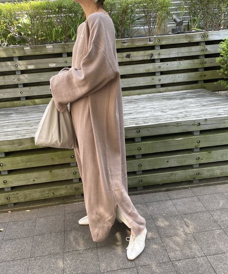 ワッフルロングワンピース