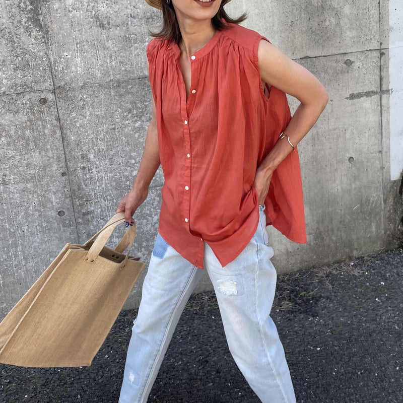 G501/PATRIZIA PEPE ミニドレス ノースリーブブラウス レザー GINZA COUTURE/銀座クチュール】タック/ ノースリーブ