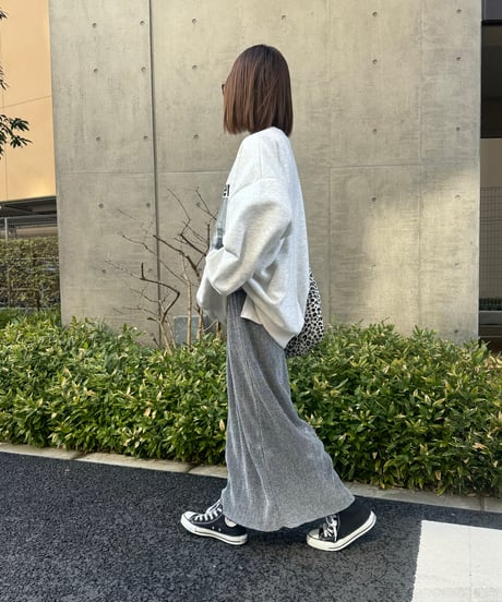フォトプリントスウェット(ライトグレー)