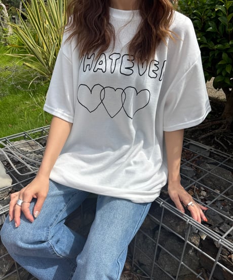 手描き風ハートロゴTシャツ(ホワイト)