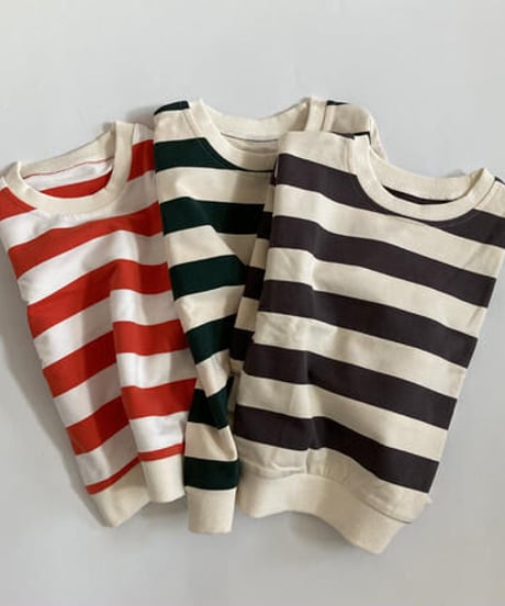 【kids】太ボーダースウェット(3color/3size)