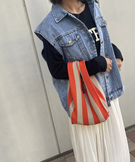 ストライプミニバッグ(2color)