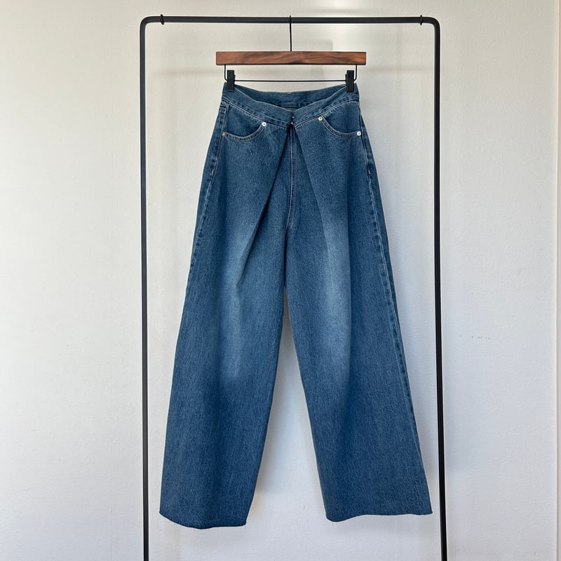 センターホックワイドデニムパンツ | COPINE