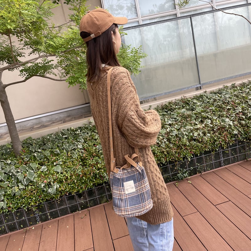 チェック柄ハンドバッグ Achic ショルダーバッグ バッグ 「2タイプ生地選べる」2WAYミニ