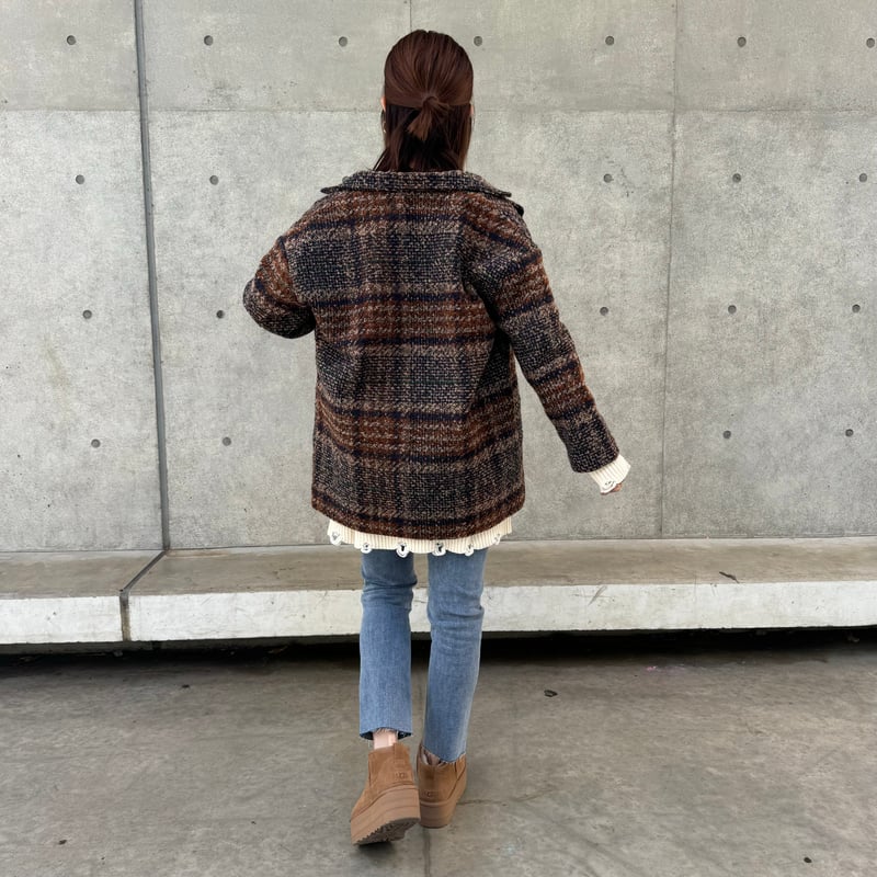 チェック柄ショートコート | COPINE チェック柄ショートコート | COPINE