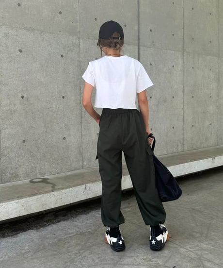シンプルショート丈Tシャツ(ホワイト)