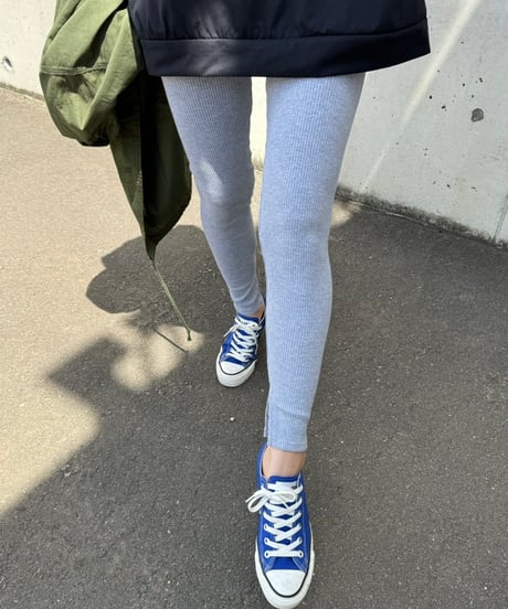 スリット入りリブレギンス