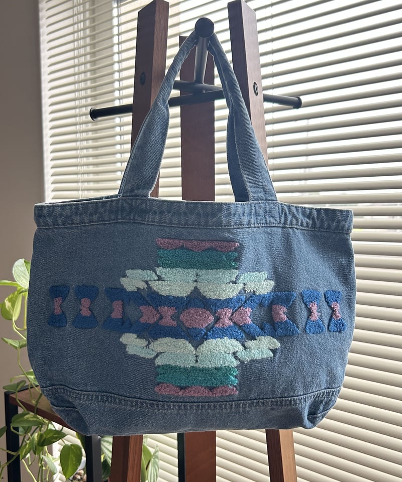 オルテガ刺繍デニムトートバッグ | COPINE