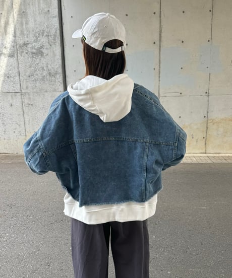 カットオフデニムショートジャケット