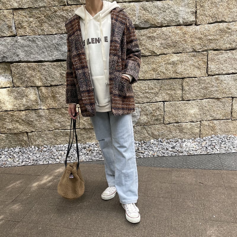♡caramelオシャレチェック柄コート♡ CARAMEL チェック柄ウールコート 2Y - メルカリ