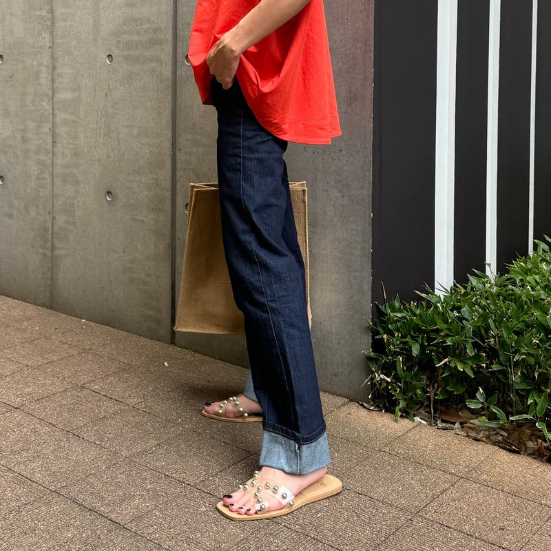 cygne ロールアップデニム ハイウエスト 予約商品】ロールアップデニム Laetitia | Cygne