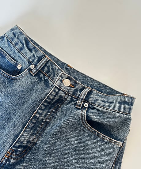 裾切替ワイドデニムパンツ(2size)