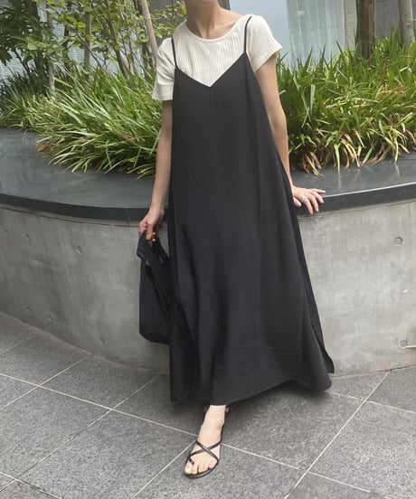 【OUTLET】シンプルリブTシャツ(アイボリー)