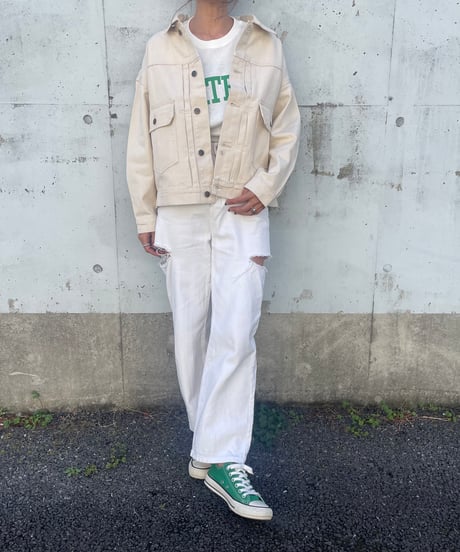 サイドカットダメージデニムパンツ（2size）