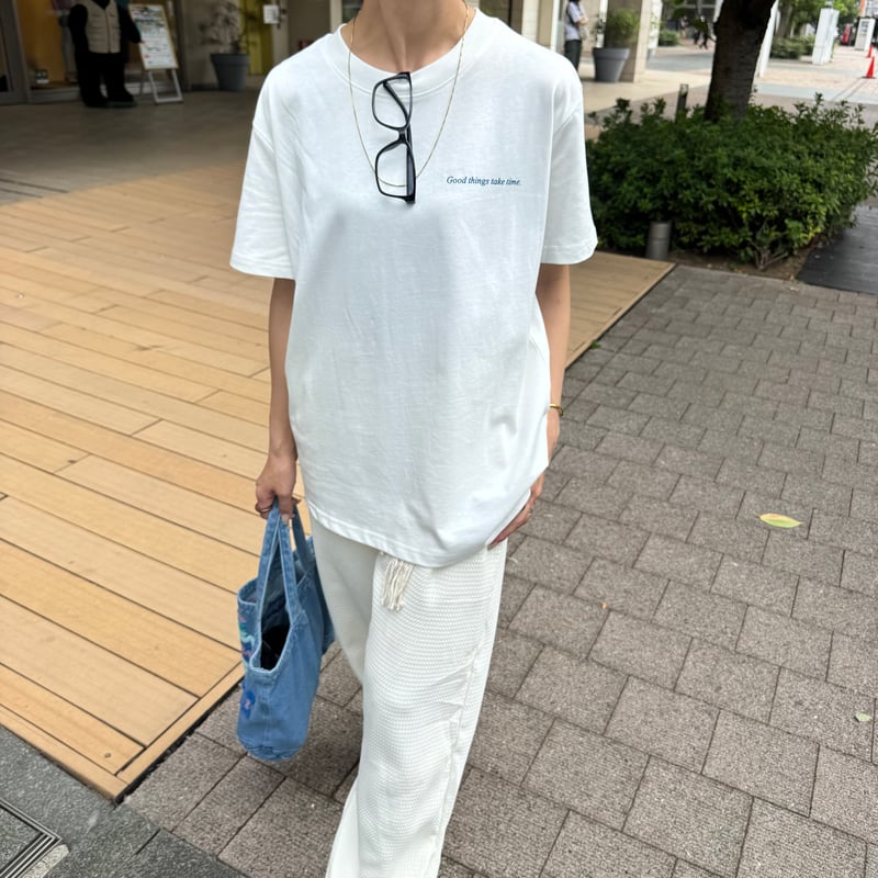 ロゴハートバックプリントTシャツ(ブルー) | COPINE